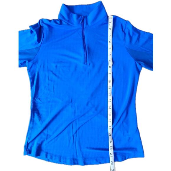 Ibkul Blue Long Sleeve Mock Neck Top Women's Size Small Golf Pickleball Tennis - Picture 6 of 6